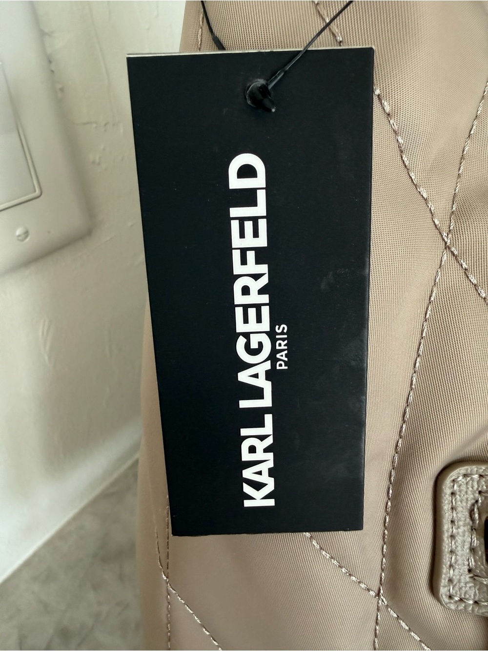 Karl Lagerfeld Voyage MediumQuilted Shoulder Bag in Truffle color - Picture 3 of 10